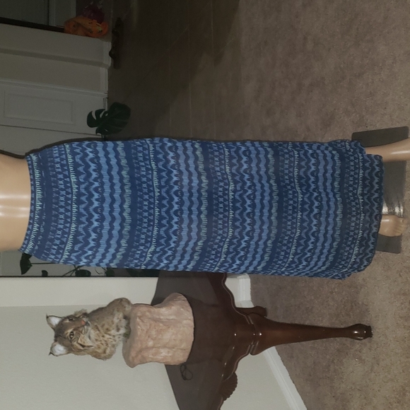 Hollister s semi sheer maxi overlay deep side slits flowy Aztec - Picture 1 of 8